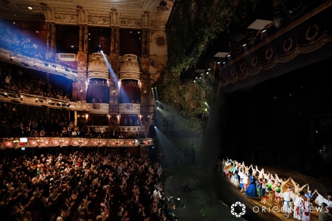 From the opening night curtain call of the "Spirited Away" stage show in London.