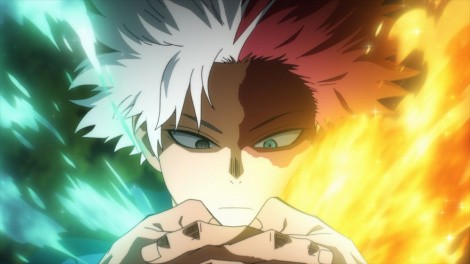 Scene cut from the 7th season of "My Hero Academia"