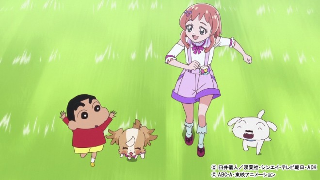 Collaboration Visual of "Crayon Shin-chan" and "Wonderful Precure!"