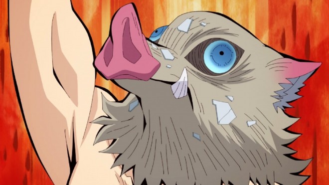 Inosuke "Demon Slayer: Hashira Training Arc" scene cut