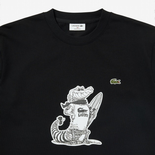 ONE PIECE × LACOSTE Collaboration: ONE PIECE Crocodile Character T-Shirt (Black) Classic Fit ¥14,300 (Tax Included)