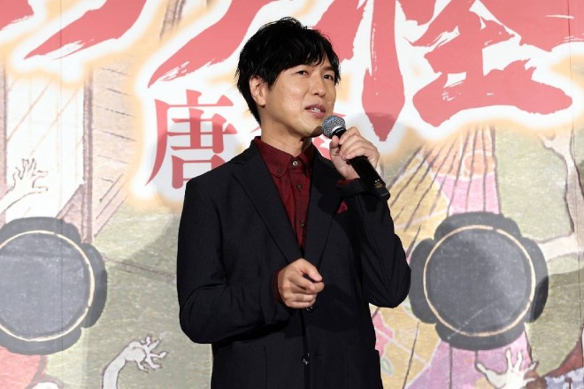 Scenes from the stage greeting celebrating the release of "Mononoke: Karakasa"