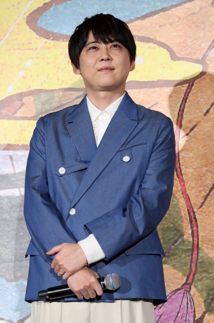 Scenes from the stage greeting celebrating the release of "Mononoke: Karakasa"