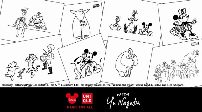 New Collection Featuring Disney, Pixar, Marvel, and Star Wars, "Magic For All with Yu Nagaba," to be Released at UNIQLO on August 16th