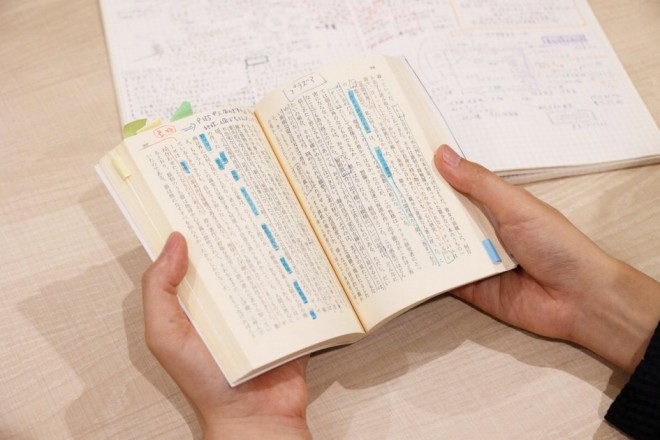 Moriizumi’s personal copy of "Solaris," filled with notes and the notebook used to plan the adaptation.