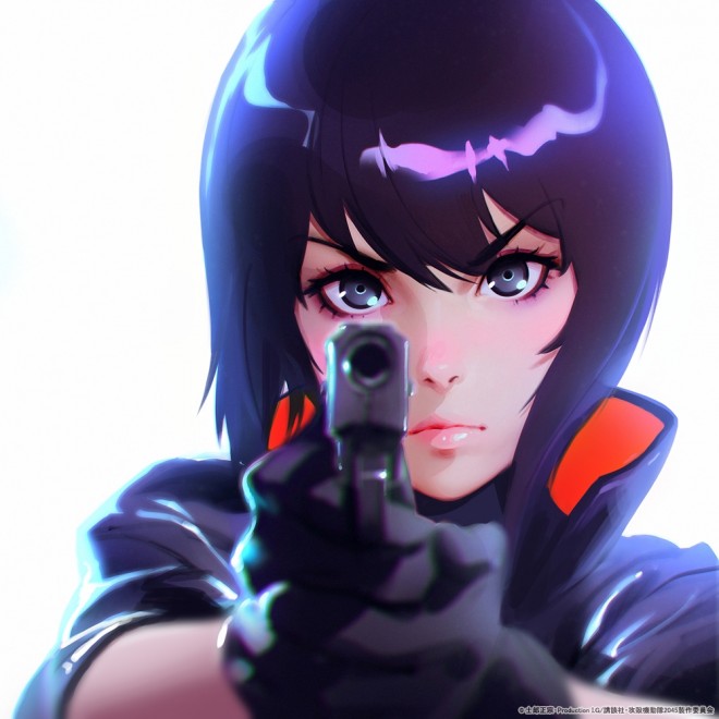 Atsuko Tanaka as Major Motoko Kusanagi in Ghost in the Shell