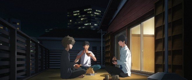 Scene from 'Fureru.' featuring Aki, Ryo, and Yuta