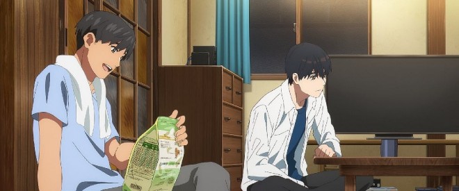 Scene from 'Fureru.' featuring Aki and Ryo