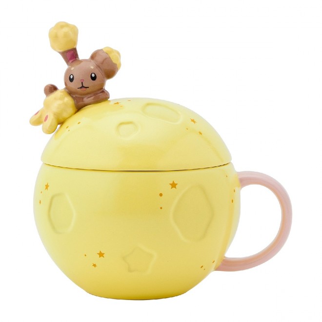 Front of Lidded Mug Full Moon and Buneary