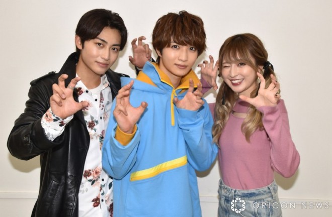 Yusuke Hino, Hidekazu Chinen, and Nozomi Miyabe from "Kamen Rider Gavv"