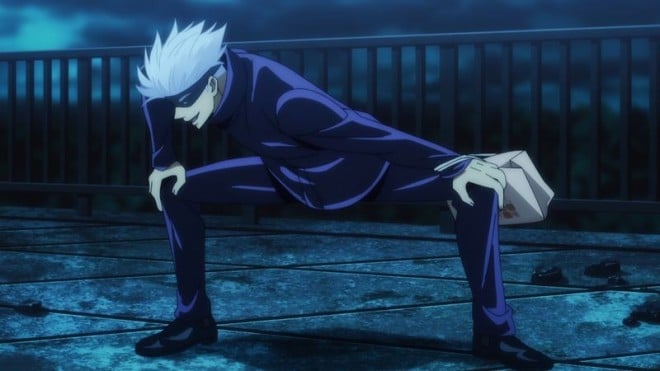 Satoru Gojo stretching before battle