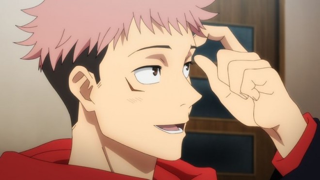 Yuji Itadori with Yoshino family via JJK EP11