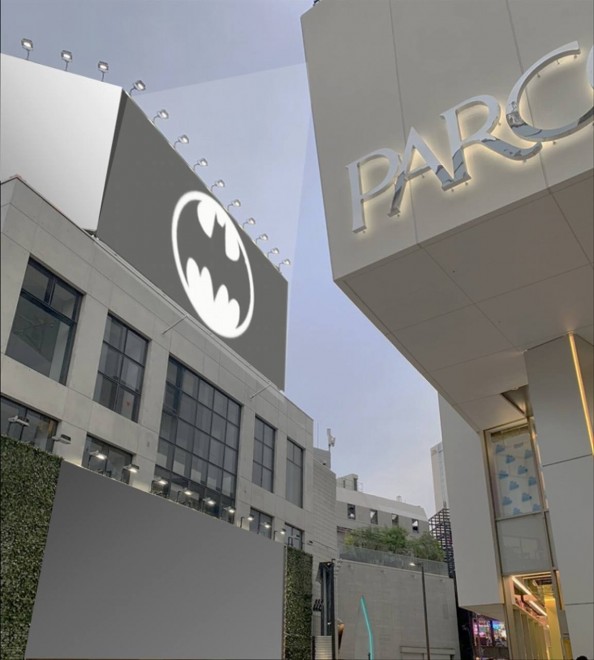 Image: Bat-Signal lighting concept in Shibuya
