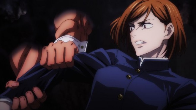 Kugisaki grabbed by Cursed spirits via jjk EP23