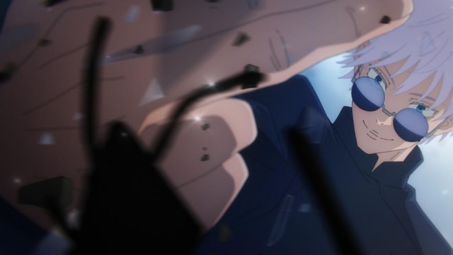 Satoru Gojo during his time at a technical college via JJK EP26 (season2)