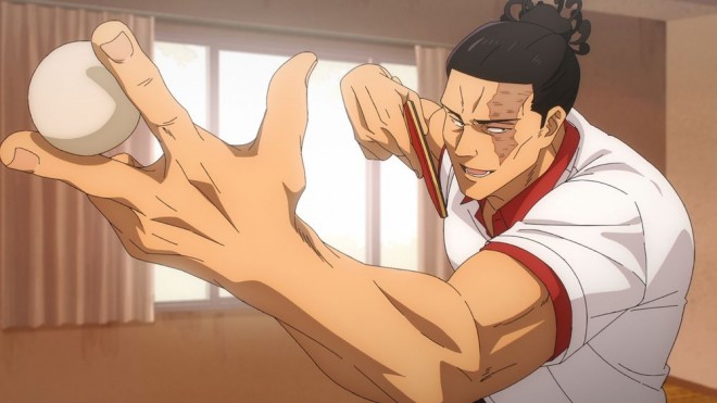 Aoi Todo playing table tennis via JJK EP30 (season2)