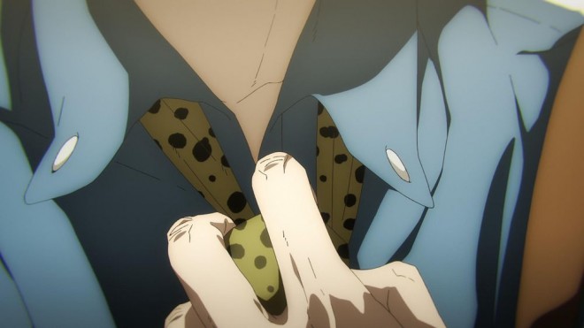 Nanami takes off his tie via JJK EP36 (season2)