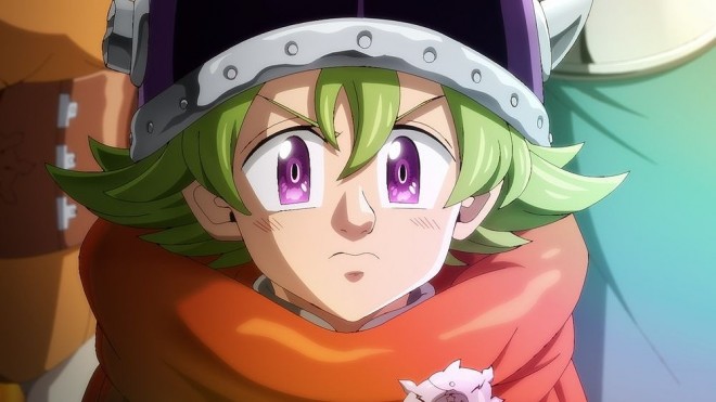 Scene cuts from the anime The Seven Deadly Sins: Four Knights of the Apocalypse