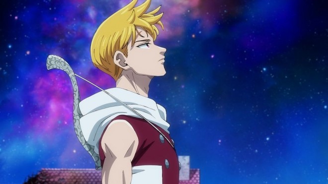 Scene cuts from the anime The Seven Deadly Sins: Four Knights of the Apocalypse