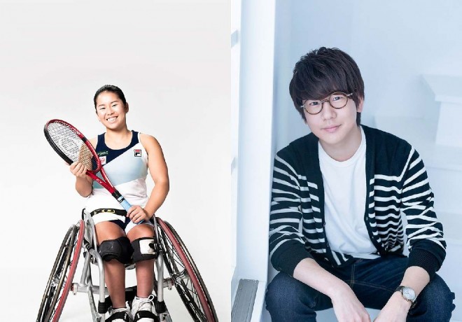 Natsuki Hanae (right) narrates the film The Break: The World's Most Relentless Tennis Player, Yui Kamiji (set to be released nationwide from October 18).