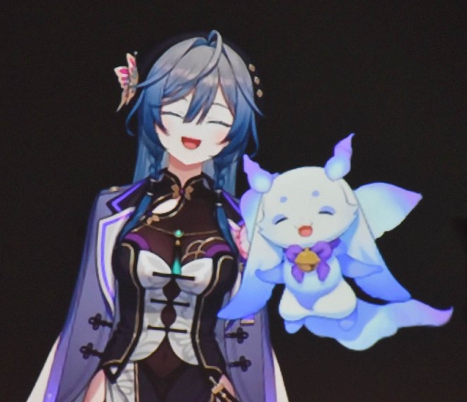 Nijisanji's Kisara and Lunlun attended the pre-opening event for 'TOKYO LIGHTS'.