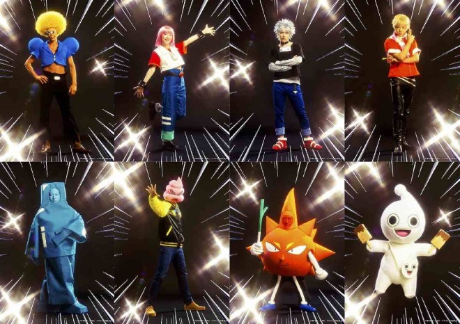 Character visuals from Super Hajike Stage☆Bobobo-bo Bo-bobo