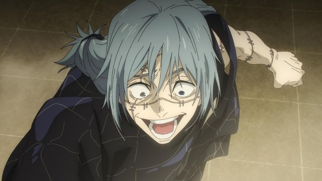 Mahito persistently provokes Yuji. via JJK EP44 (season2)