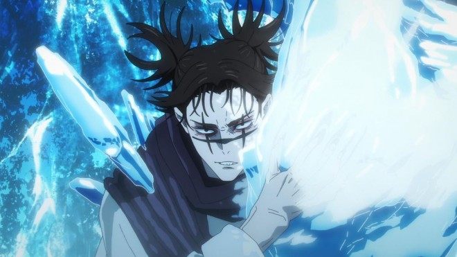 Choso, immobilized by Uraume's Ice Formation. via JJK EP47 (season2)