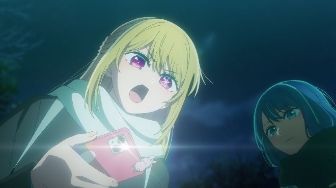 Ruby and Aqua via Anime "Oshi no Ko" scene cut