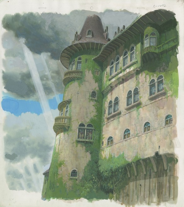 An example of background art displayed at the Ghibli Museum’s special exhibition “The Boy and the Heron” – Background Art Edition, Part 3 (C) 2023 Hayao Miyazaki/Studio Ghibli