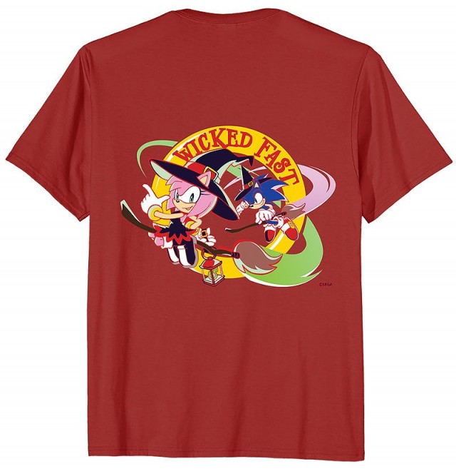 Halloween-themed Sonic the Hedgehog T-shirt from SEGA, available on Amazon Merch on Demand.