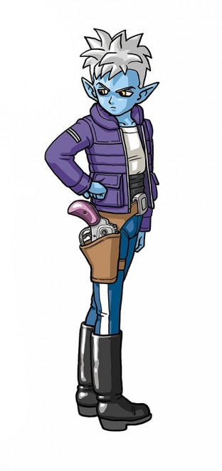 Illustration of Glorio, a new character in Dragon Ball DAIMA