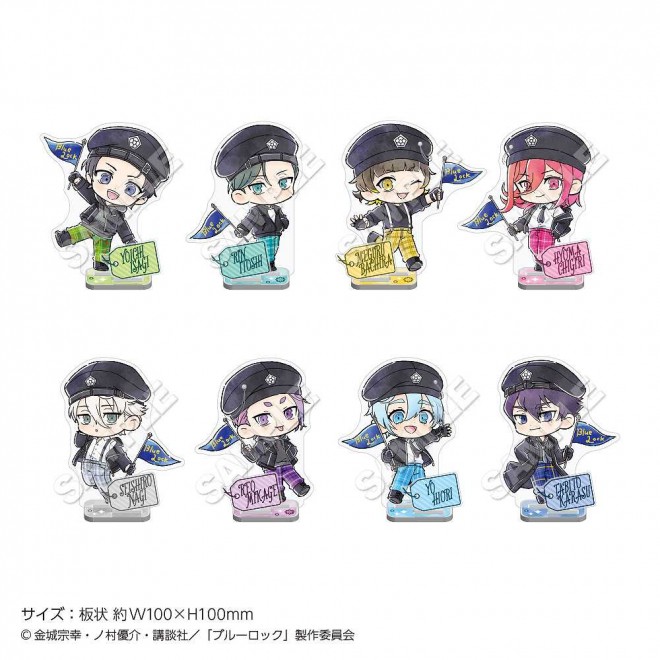 Blue Lock POP UP Store Loft – Flag Series Merchandise Mini Acrylic Stands & Keychains