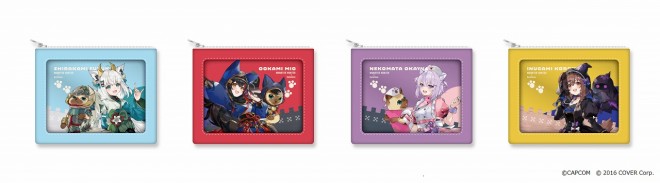 Monster Hunter x Hololive Window Flat Pouches (4 types)
