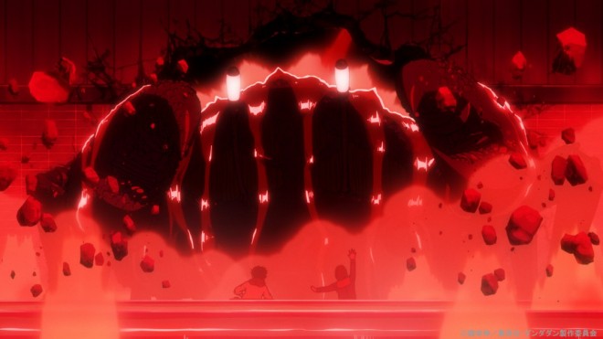 Giant crab-shaped earthbound spirit via Anime Dandadan EP4