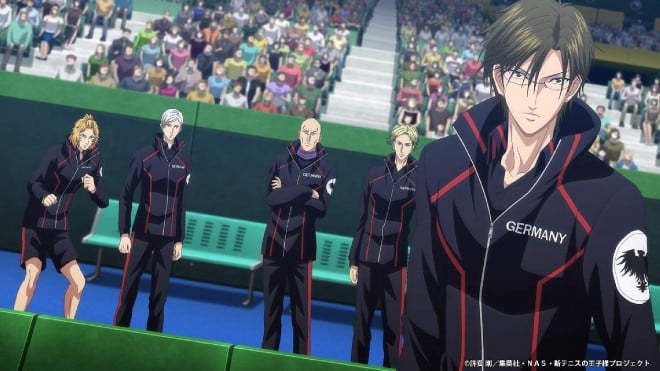 Scene from The New Prince of Tennis U-17 World Cup Semifinal (C) Takeshi Konomi/Shueisha, NAS, The New Prince of Tennis Project
