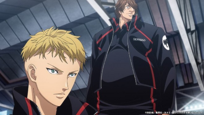 Scene from The New Prince of Tennis U-17 World Cup Semifinal (C) Takeshi Konomi/Shueisha, NAS, The New Prince of Tennis Project