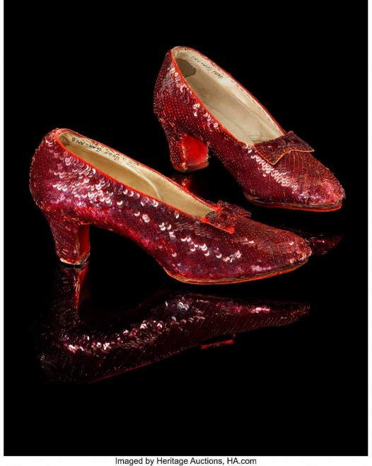 The iconic Wizard of Oz "Ruby Slippers," estimated to sell for ¥4.5 billion, will be on display in Tokyo.