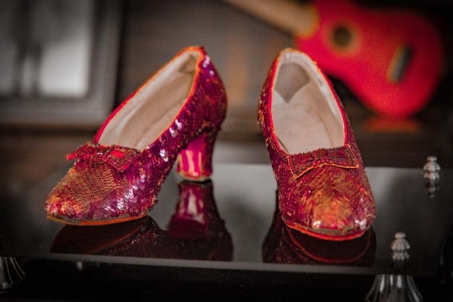 The iconic Wizard of Oz "Ruby Slippers," estimated to sell for ¥4.5 billion, will be on display in Tokyo.