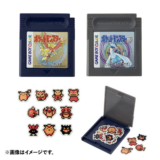 Game Boy Cartridge Case: Nostalgic stickers packaged in a replica Game Boy cartridge.