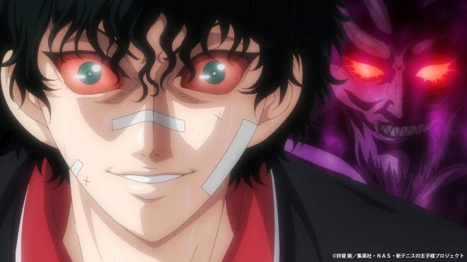 Scene from The New Prince of Tennis U-17 World Cup Semifinal (C) Takeshi Konomi/Shueisha, NAS, The New Prince of Tennis Project