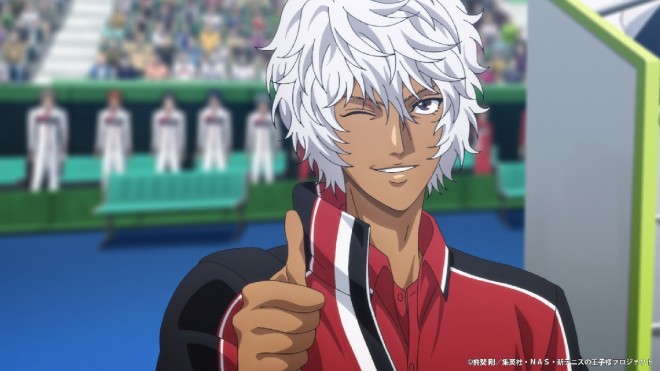 Scene from The New Prince of Tennis U-17 World Cup Semifinal (C) Takeshi Konomi/Shueisha, NAS, The New Prince of Tennis Project