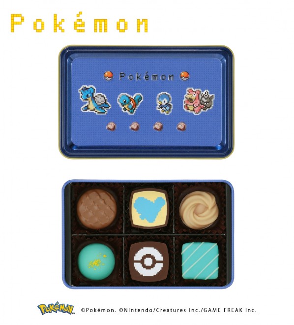 The new “Pokémon Meets Mary Chocolate” collection Assorted Box (Water): 6 pieces, ¥1,404 (tax included)