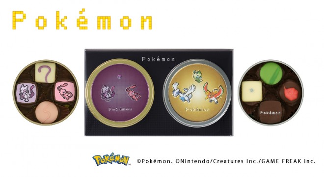 The new “Pokémon Meets Mary Chocolate” collection Legendary & Mythical Pokémon Tin Set: 8 pieces, ¥1,944 (tax included)