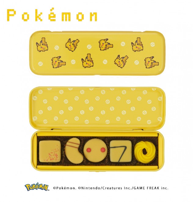 The new “Pokémon Meets Mary Chocolate” collection Pikachu Tin: 5 pieces, ¥1,296 (tax included)