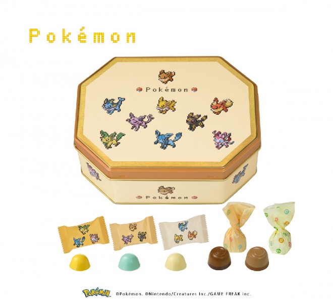 The new “Pokémon Meets Mary Chocolate” collection Eevee Friends Chocolate: 15 pieces, ¥2,484 (tax included)
