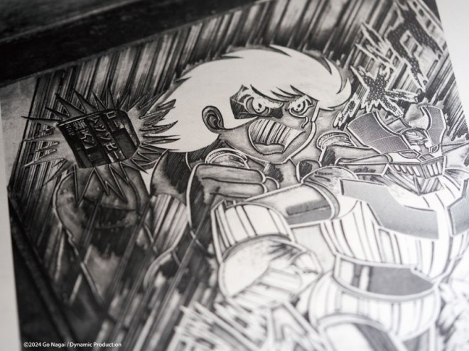 Zinc plate with metal type embedded