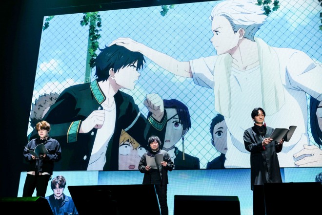 WIND BREAKER Cast: (Left to right) Yuma Uchida, Yuichi Nakamura, Nobunaga Shimazaki