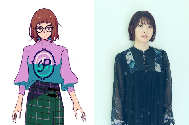 Composite image featuring protagonist Sam Young and voice actress Kana Hanazawa.