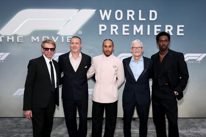 Yuki Tsunoda attends the F1 movie world premiere in Times Square, New York, alongside Brad Pitt and Lewis Hamilton. Photo taken in New York, USA.